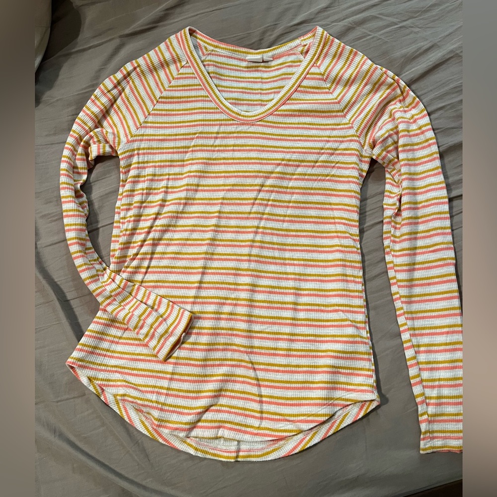 Gap stripes waffle knit tunic top